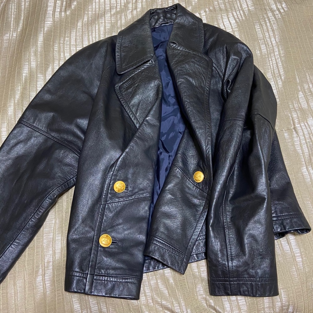 Real leather black jacket
